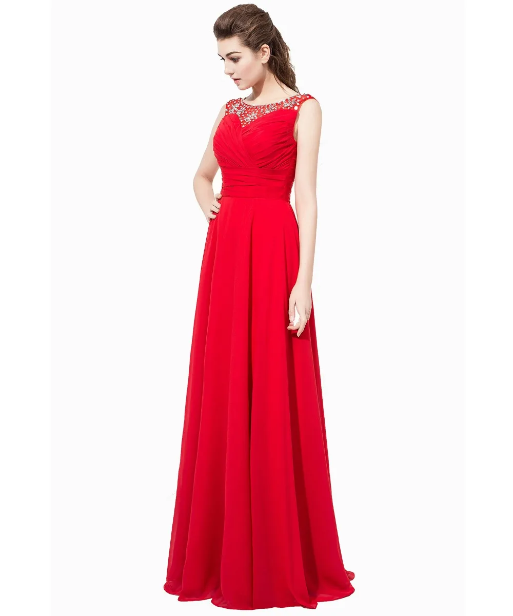 ANGELSBRIDEP 2017 красные платья для подружек невесты длинные шифоновые без бретелек