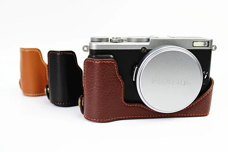 Чехол для камеры из натуральной кожи, чехол для FujiFilm Fuji X70 X-70, профессиональная Нижняя крышка