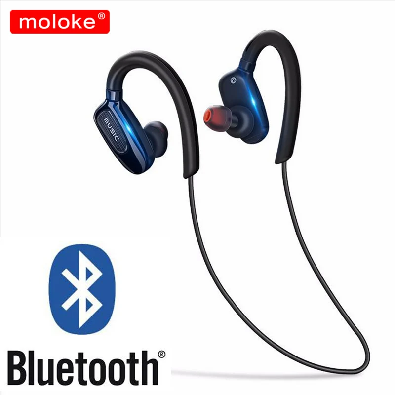 Moloke беспроводные наушники магнитные Bluetooth с шейным ободком спортивные басовая