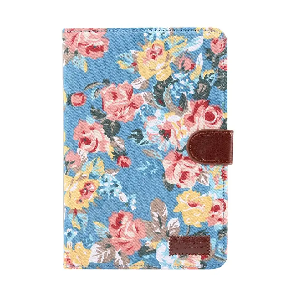 Синий Чехол для планшета для ipad mini 7,9 дюймов цветочная ткань capa coque отделения для карт чехол для Apple ipad mini 4 чехол для ipad mini 5 - Цвет: Синий