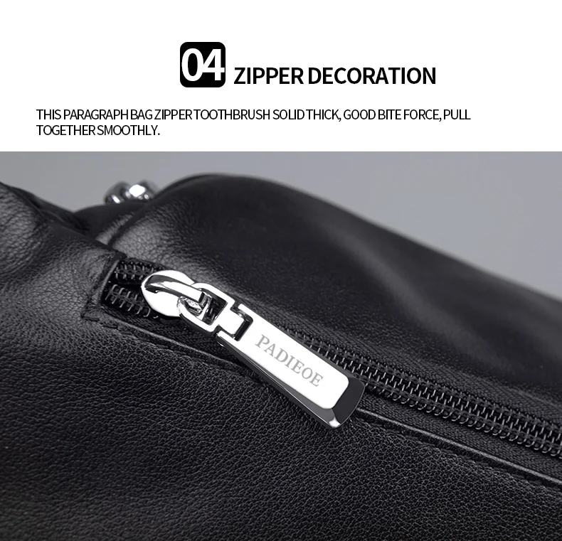 Padieoe Роскошная натуральная кожа Мужская поясная сумка высокого качества Прочная поясная сумка модная повседневная поясная сумка прочная Мужская нагрудная сумка