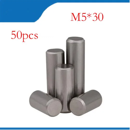 50 шт. M5 * 30 304 цилиндрические контакты из нержавеющей стали позиционирование