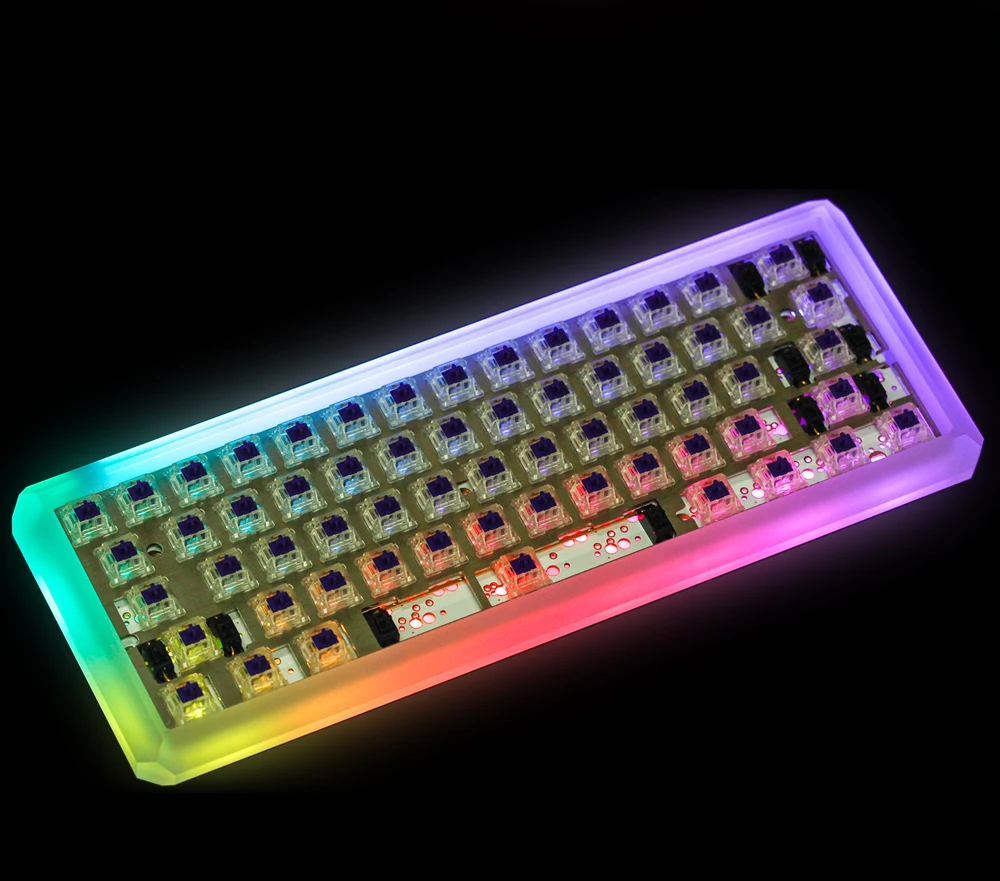 KBDfans 5 deg Прозрачный матовый акриловый CNC 60% чехол