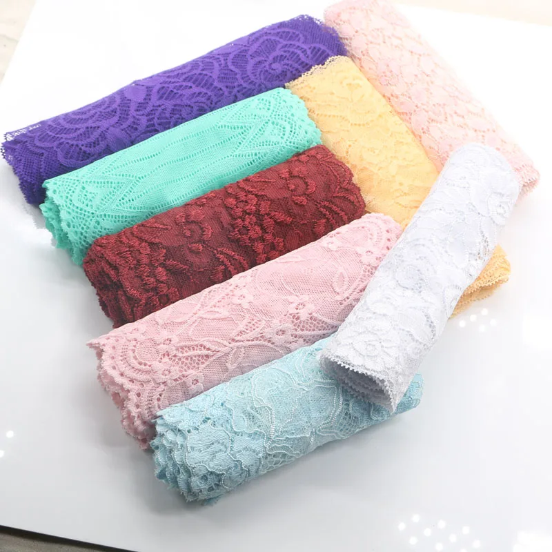

10 yards /lot 3 cm -17 cm mixing random delivery elastic lace fabric DIY lace