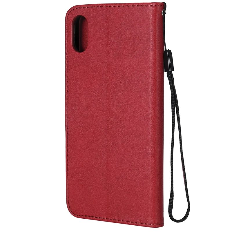 Однотонные из искусственной кожи кошелек чехол для iPhone 6 6 S 7 8 Plus Чехлы магнит застежка флип чехол для iPhone X XS Max XR 5S SE случае