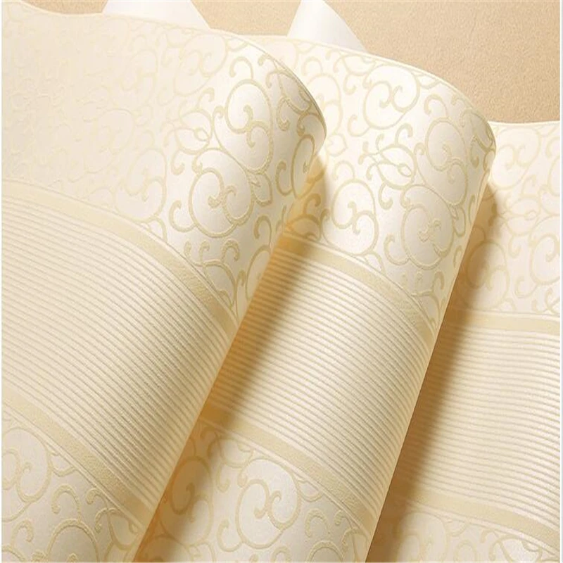 

beibehang European vertical stripe wallpaper Modern minimalist non-woven living room TV background wallpaper 3D bedroom stereo