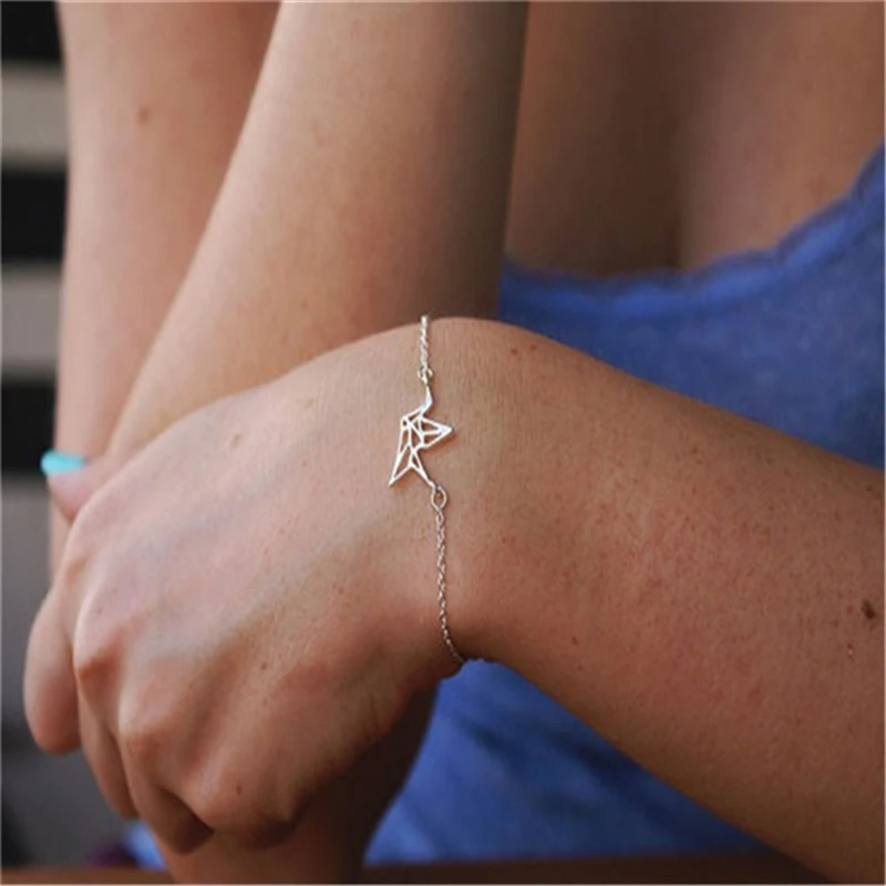 Милые ювелирные браслеты и кулоны в виде животных бумажные журавли браслет милые