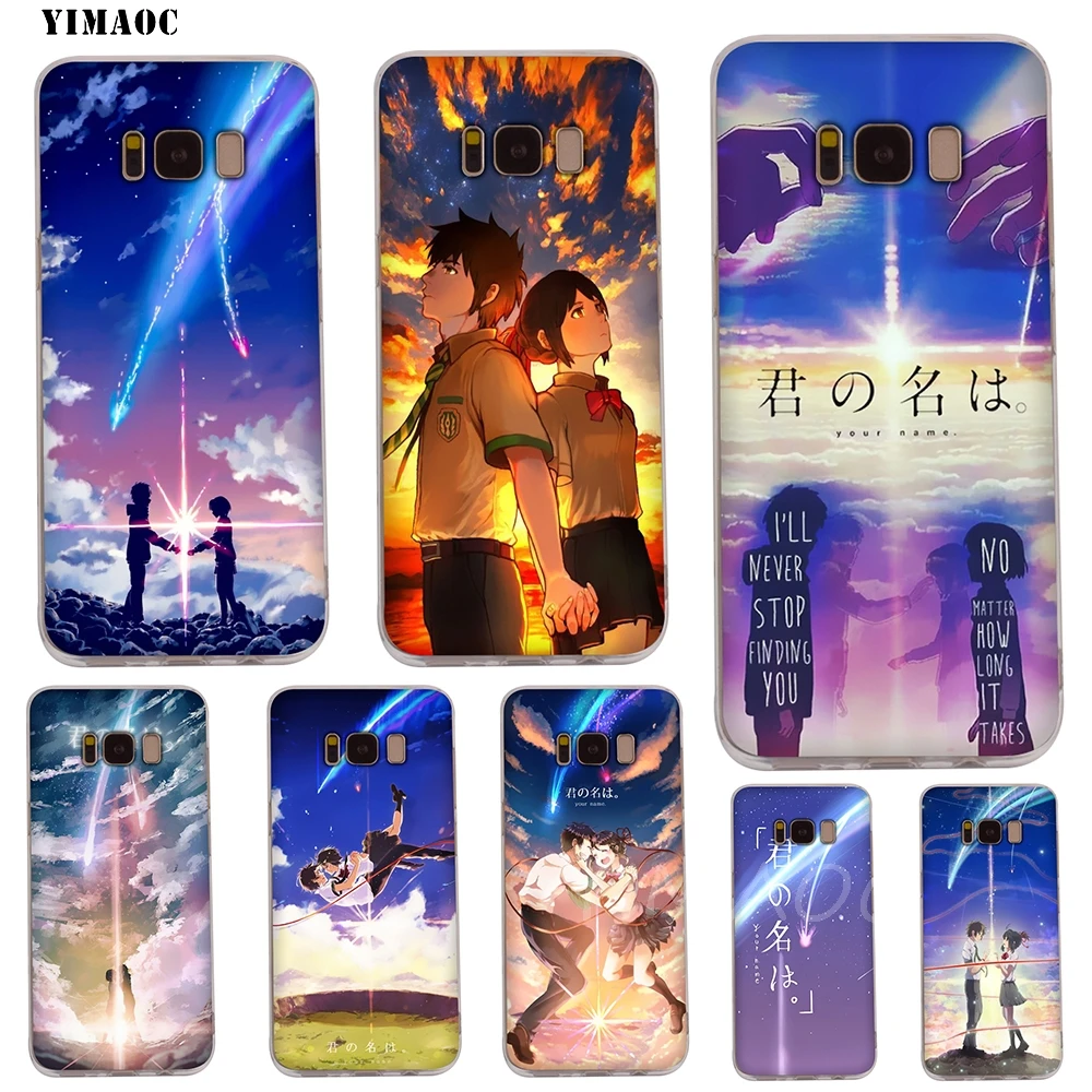 YIMAOC Kimi no Nawa Анимационный мягкий чехол для Galaxy J3 J5 J6 J7 A5 2017 A6 A9 2018 Note 8 9 S7 Edge S8 S9 S10 Plus S10e On.