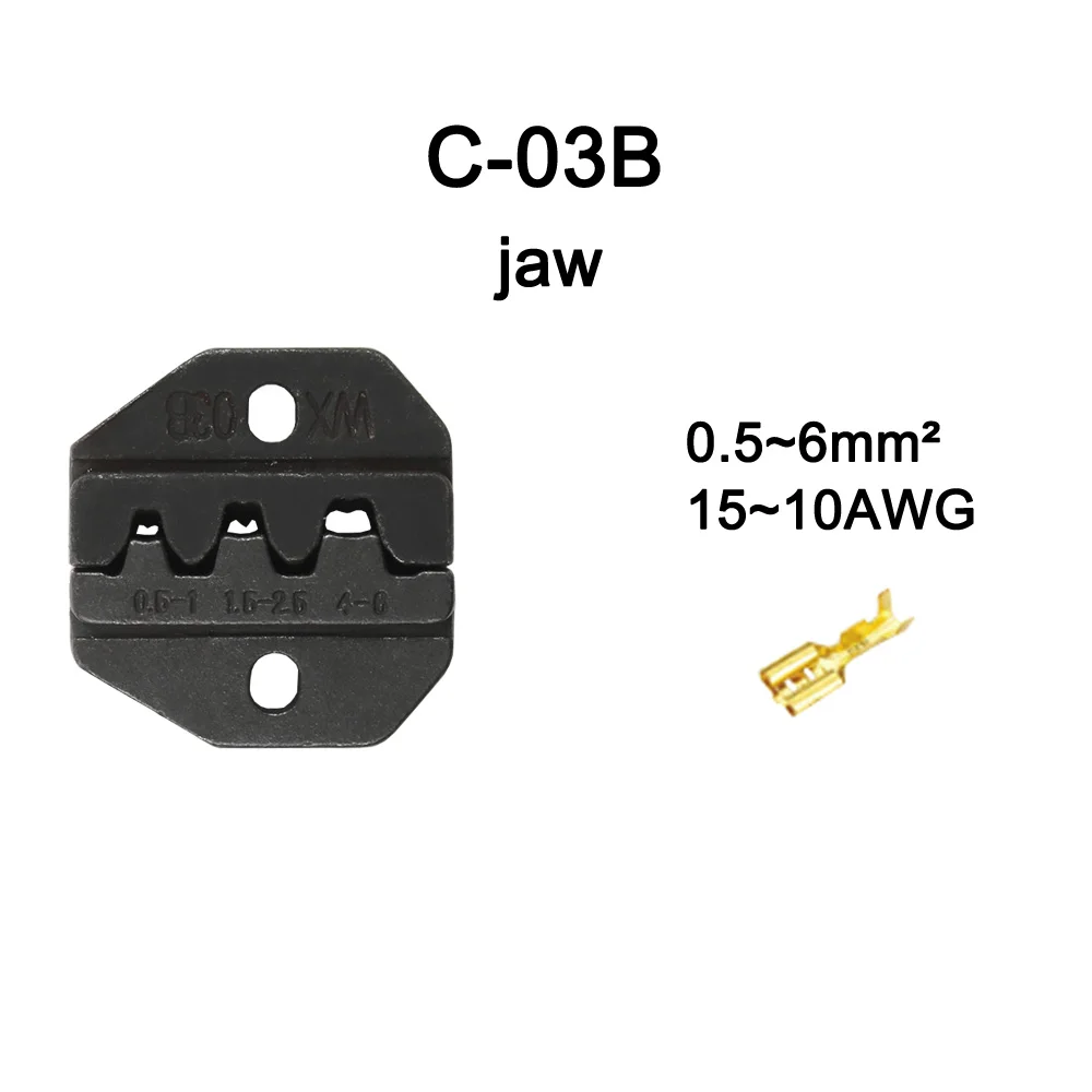 C03B LUBAN C35WF C25WF C02 C02H C01 C05H C02H1 C-03D C03B C03C C04WF штампы наборы для C обжимной Пилер штампы плоскогубцы модули челюсти - Цвет: C03B