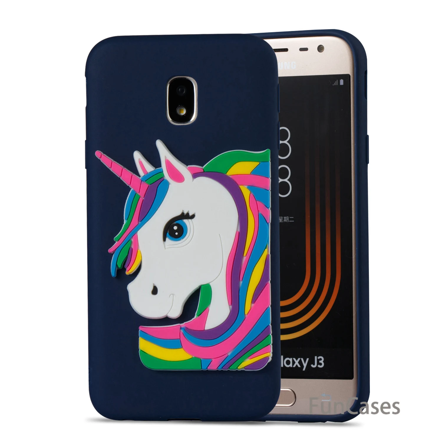 Мультфильм Единорог чехол СПС Ajax samsung J330 Европейская версия Мягкий силиконовый