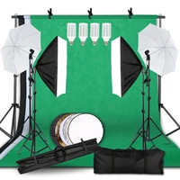 photography photo studio softbox lighting kit with 2 6x3m background frame 3pcs backdrops tripod stand reflector board umbrella