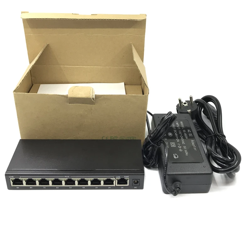 Коммутатор rj45 ANDDEAR-10/100 Мбит/с poe 802.3af 9 15 5 Вт для ip-камер nvr ip telefoon Wi-Fi точка доступа