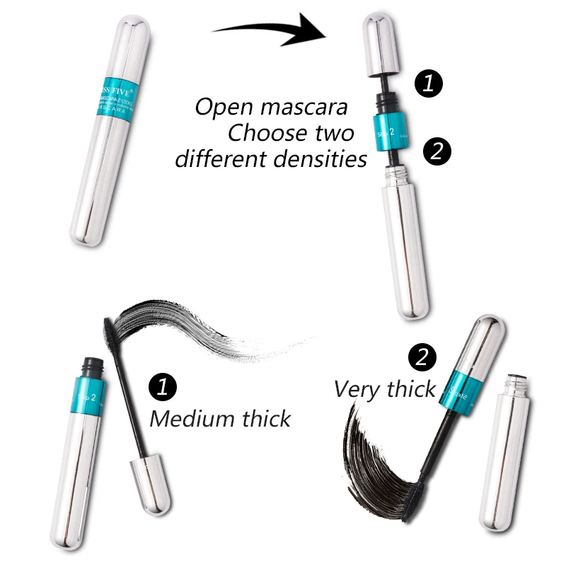 Водостойкая тушь для ресниц закрученные накладные ресницы rimel black cilios Glamur alargamiento