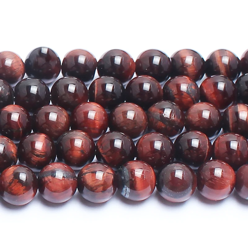 Бусины из натурального камня тигровый глаз круглые каменные бусины для