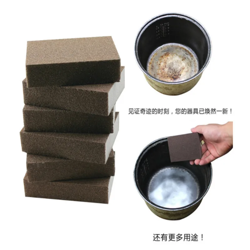2 шт алмазное песок Полировочная губка Ластик. Губка для мытья посуды от накипи