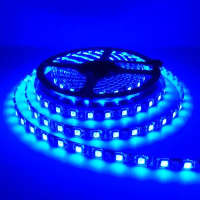 Светодиодная лента 5050 RGB черная печатная плата 12 В гибкий светодиодный светильник 60 светодиодный/m5050 RGB/белый/теплый белый/синий/зеленый/красный 1 м/2 м/3 м/4 м/5 м на выбор