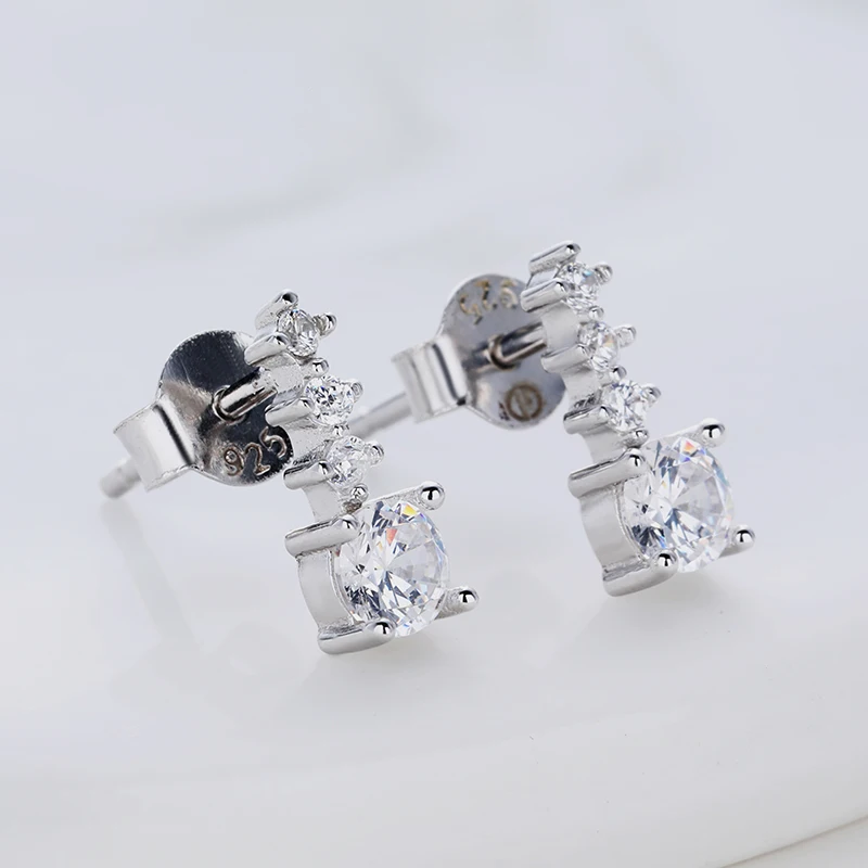 Одна пара модные серьги кристалл aretes de mujer 925 серебро moda красота висячие joyas RES00491