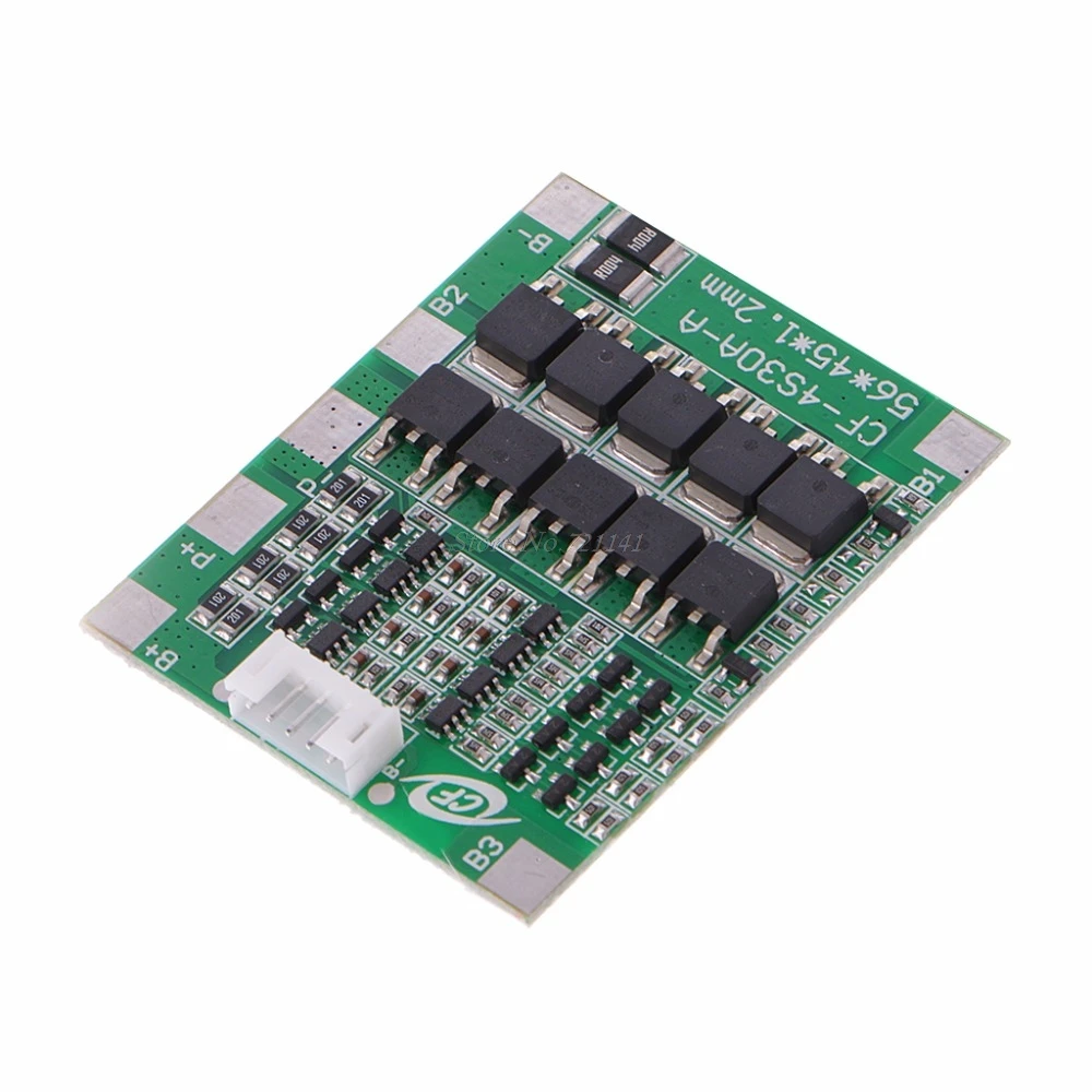 4S 30A 12,8 V с балансом LiFePo4 жизнь 18650 батарея ячеек BMS защиты печатной платы