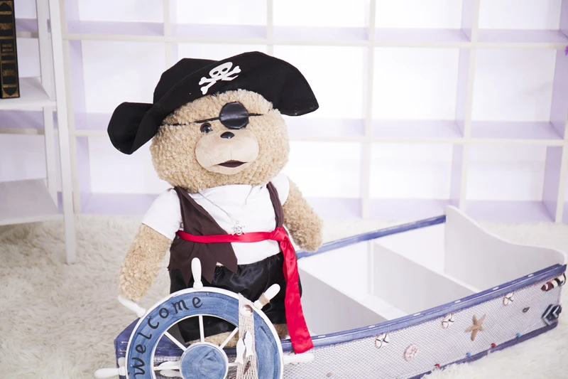 Милая дешевая одежда с изображением пирата Теда Супермена плюшевый мишка