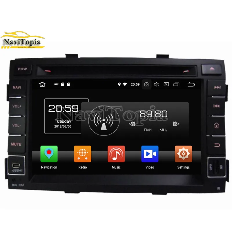 Navitopia четырехядерный 4G + 64G 7 дюймов Android 9 0 автомобильный dvd плеер для Kia SORENTO 2011 gps