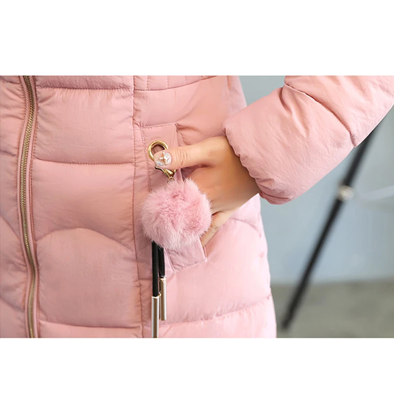 Новинка зимняя хлопковая куртка женские парки тонкое пальто с капюшоном толстые