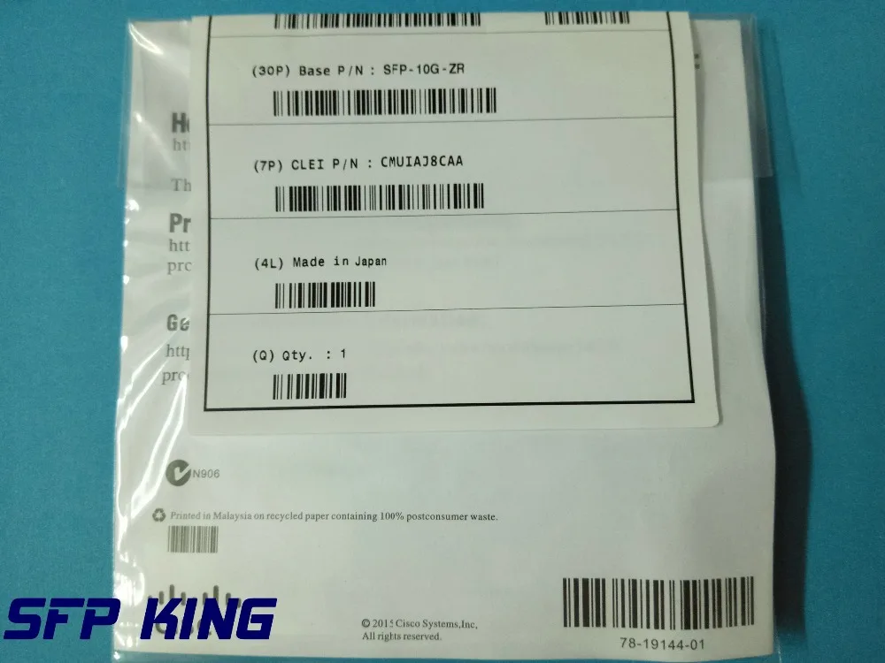 Совместимость cisco SFP-10G-ZR: 10 г 1550nm 80 км модуль sfp трансивер дуплексный разъем lc С DDMI |