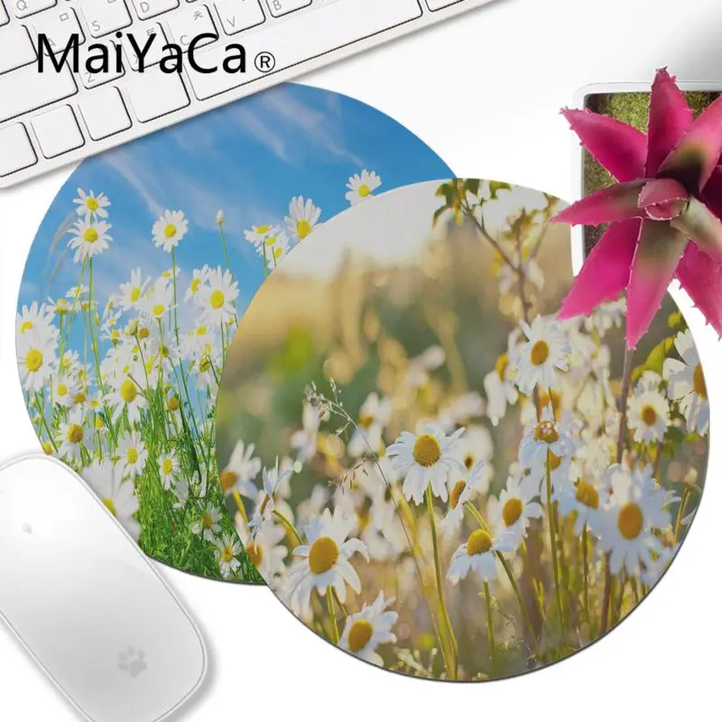 MaiYaCa Новый дизайн маленькая Маргаритка резиновая мышь прочная настольная