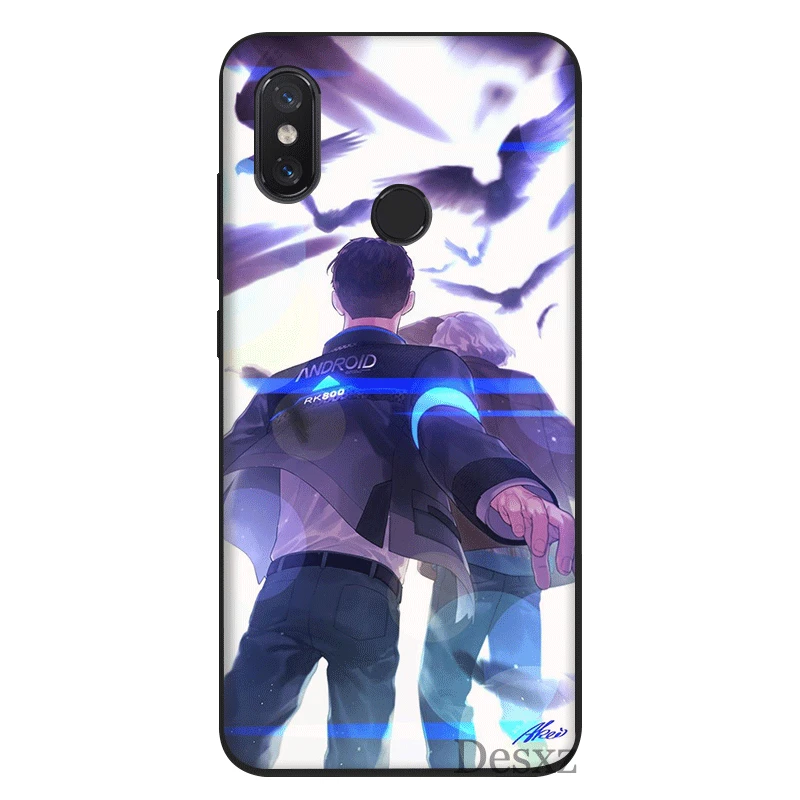 Мобильный телефон чехол для Xiaomi Mi MAX 3 6 8 A2 Lite A1 5X 6X F1 9 SE силиконовый Detroit Become Human RK800