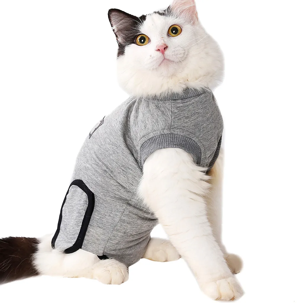 Pet Cat восстановление после хирургии Одежда Pet ран анти-клещей стерилизации костюм товары для питомцев#0321