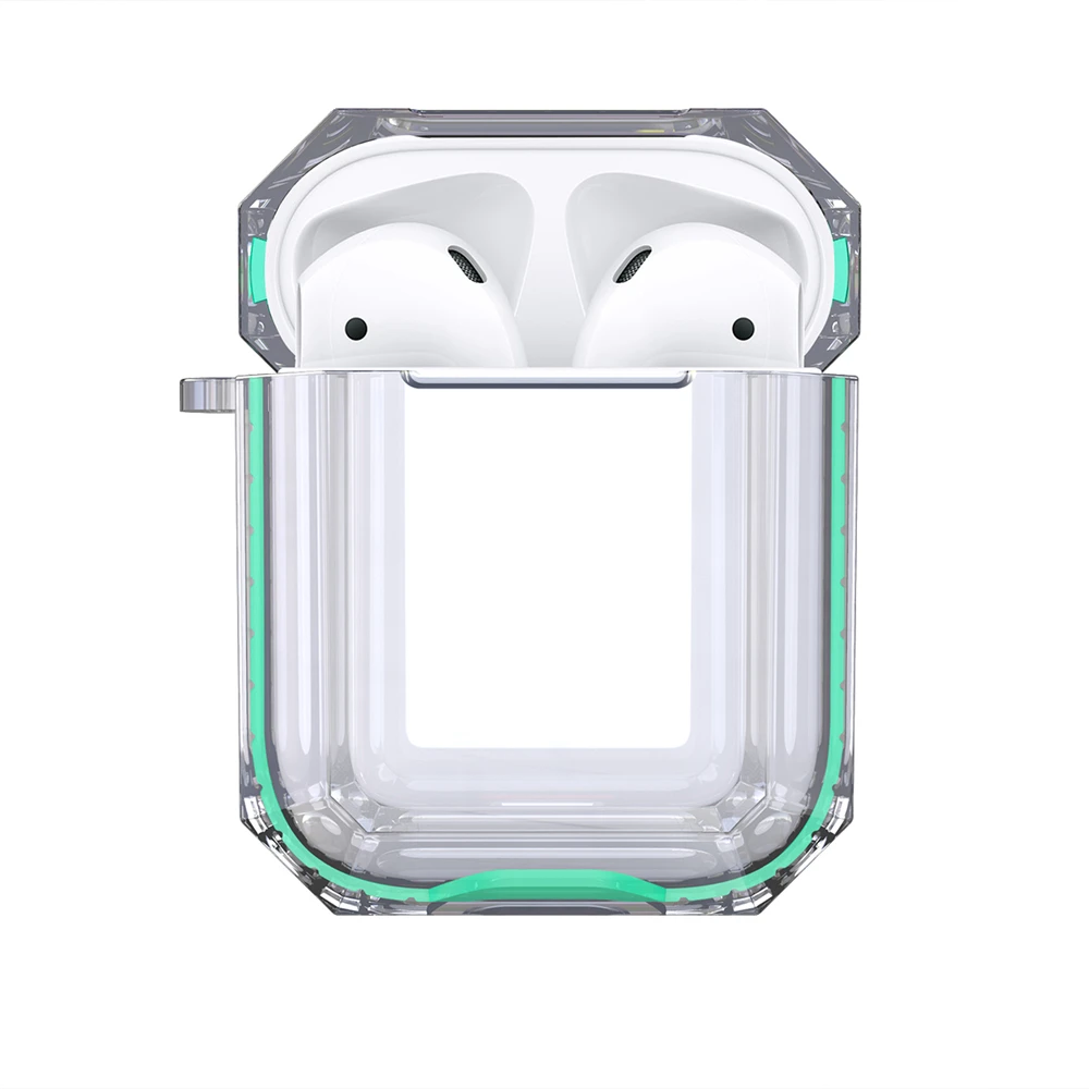 Для Airpods чехол из прозрачного силикона роскошный двойной цветной наушник защитный чехол для Air Pods чехол