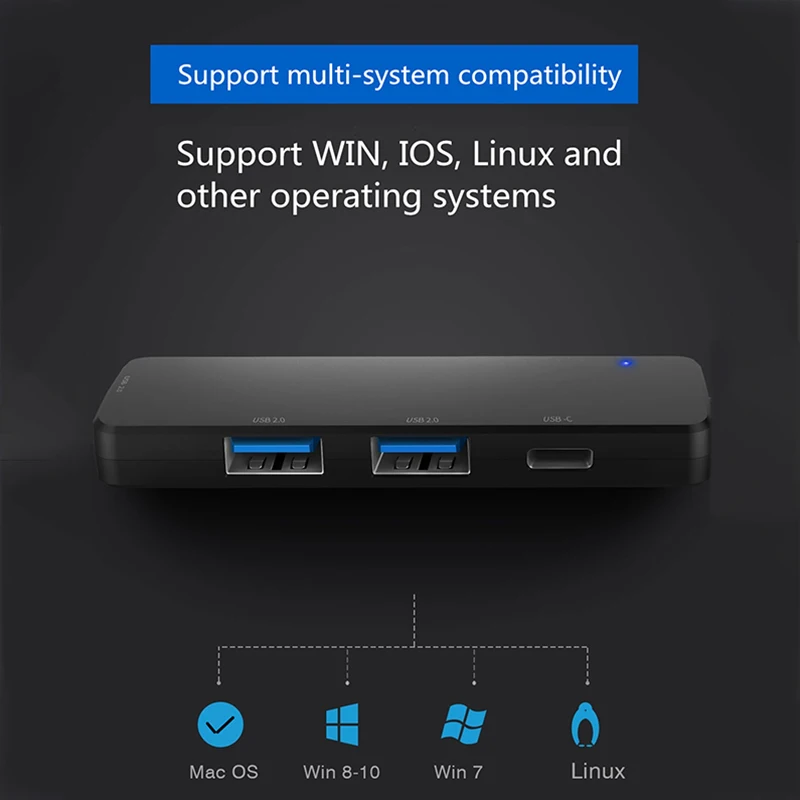 Usb концентратор Thunderbolt 3 с 4 портами Type c к USB 2 0 1 адаптер для MacBook Pro Samsung s9s s10 huawei mate 20