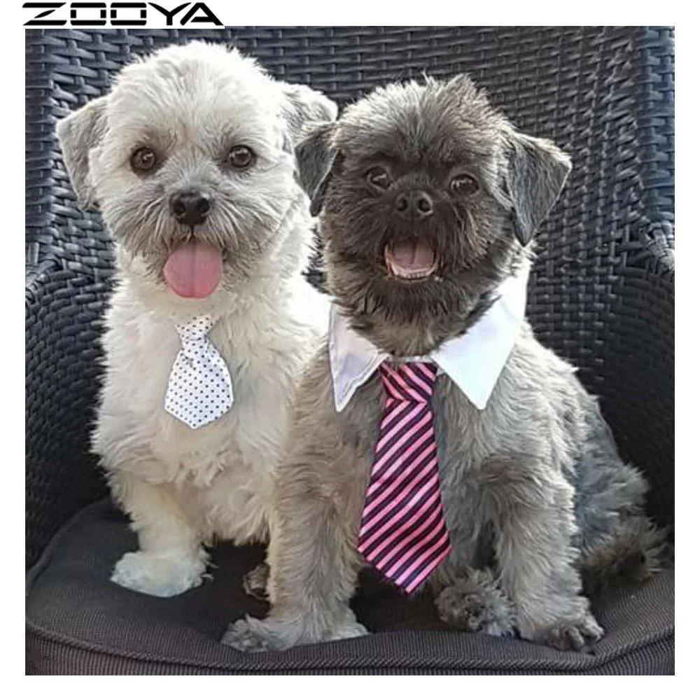 

ZOOYA DIY 5D Diamond Painting Cross stitch Needlework Diamond Embroidery Two Dogs Pattern Hobbies and Crafts Home Decor R1051