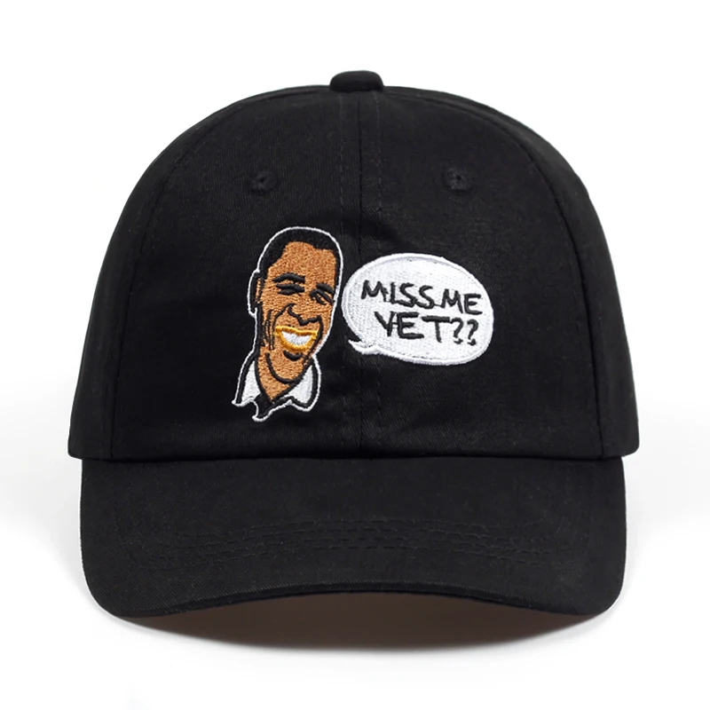 

100% Cotton U.S. President Barack Obama Dad Hat Embroidery MissMe Yet Baseball Cap Obama Snapback Caps Hip Hop Bone Unisex