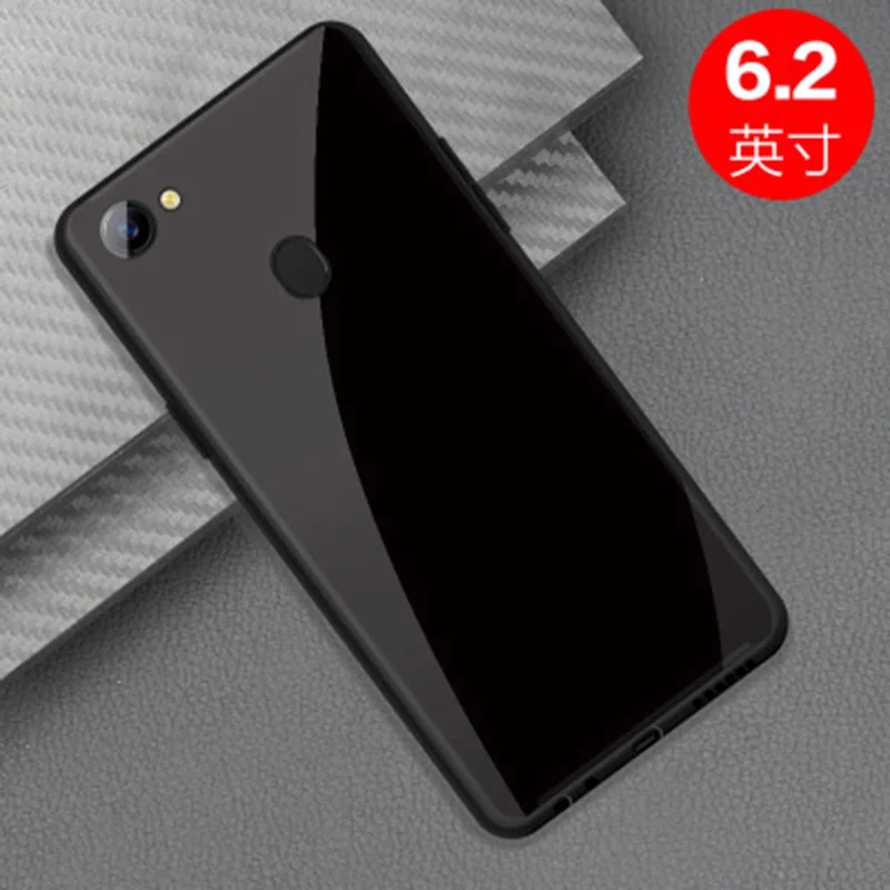 Чехол для OPPO F7 однотонный чехол из закаленного стекла OPPOF7 coque F 7 защитный