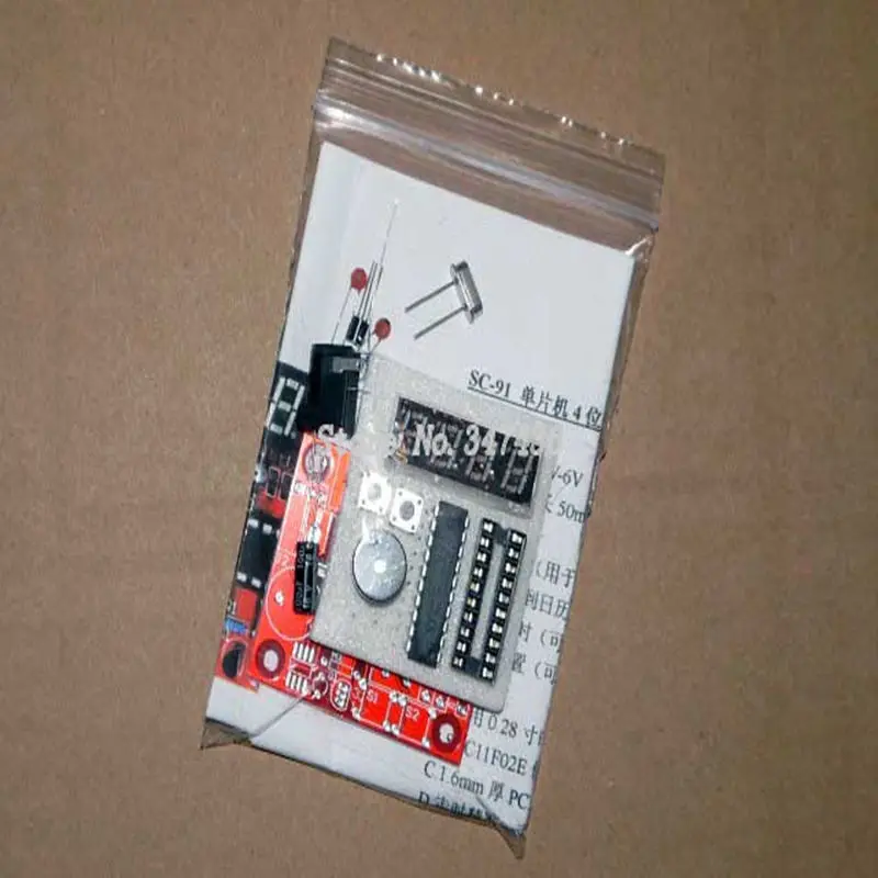 Sc 91 4 MCU цифровые часы электронные схема делает комплект PCB DIY полный набор