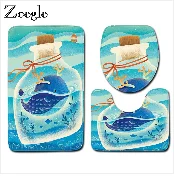 Zeegle коврики для ванной комнаты, 3D рельефные коврики для ванной, набор ковров для душевой комнаты, Противоскользящий коврик для туалета, коврики для ванной комнаты, фланелевые коврики
