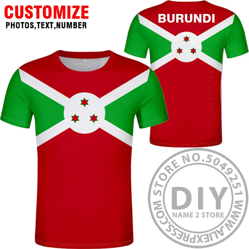Style 16 BURUNDI t shirt logo free custom made name number bdi country t-shirt nation flag bi french burundian print black photo clothing - Цвет: Style 16