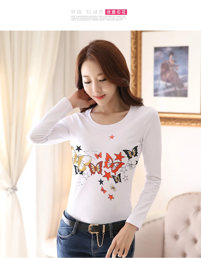 Женские футболки со стразами, женские топы, женская футболка в алмазах Camisetas Mujer, осенняя футболка, Vetement Femme