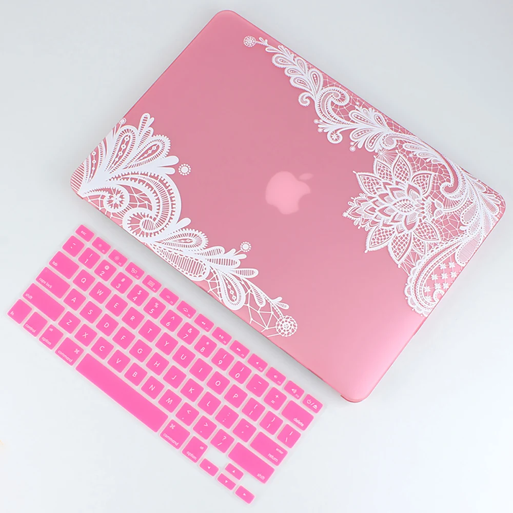 Красивый кружевной дизайнерский матовый чехол для ноутбука нового Macbook Pro 13 15 2016