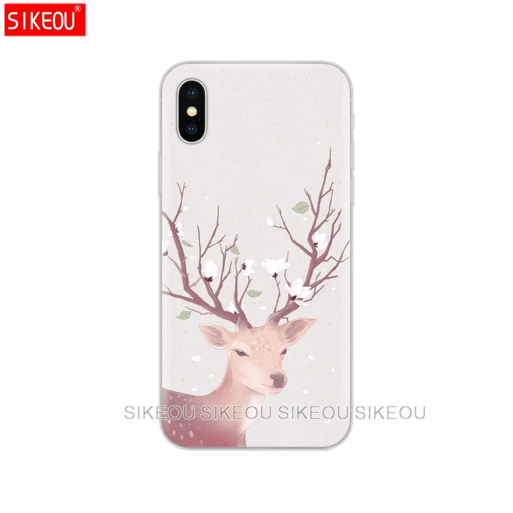 32925 Силиконовый чехол для телефона Iphone 6X8 7 6s 5 5S SE Plus 10 XR XS Max чехол минималистичный с изображением животного оленя - Цвет: 32925