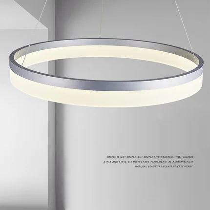 Современные подвесные светильники 40 см 60 80 для гостиной столовой круглые кольца