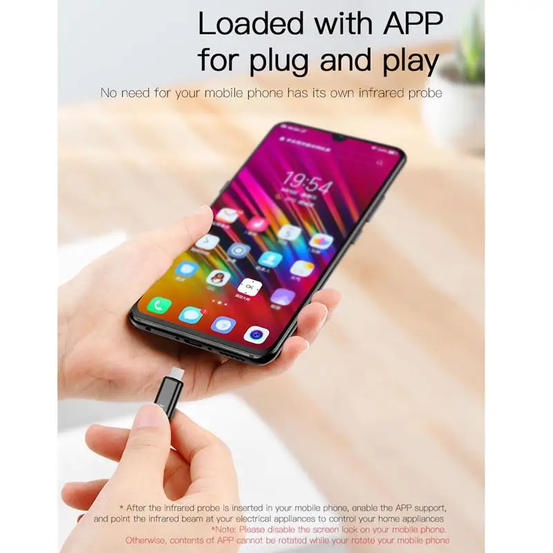 Тип-c смартфон ИК пульт дистанционного управления Лер адаптер для Android смартфон мини Инфракрасный Универсальный контроль все в одном Air Conditione