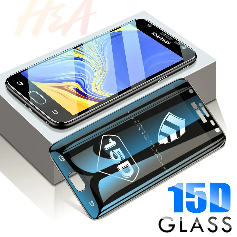 15D с уровнем твердости 9H премиум класса, закаленное стекло для Samsung Galaxy J3 J5 J7 J4 J6 плюс J8 протектор экрана J3 J5 J7 Защитная стеклянная пленка