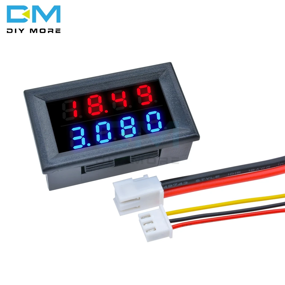 Синий красный 0 28 светодиодный LED 100V 10A Вольтметр Амперметр Двойной цифровой