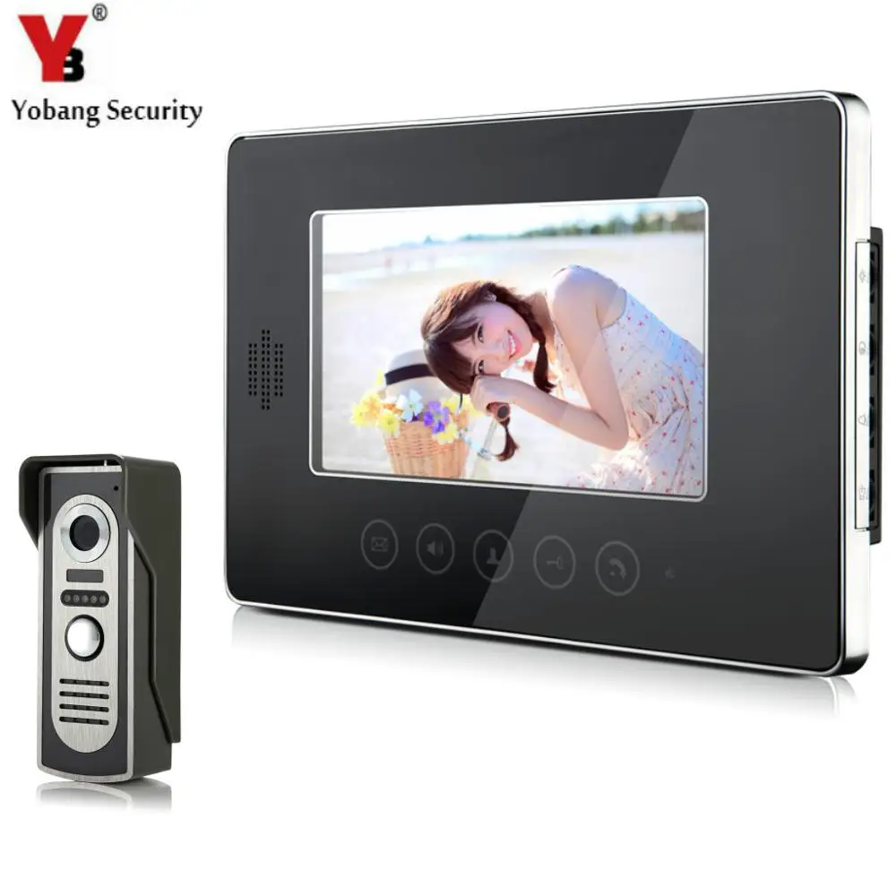 V70TM21V1 YobangSecurity Домашняя безопасность " дюймовый монитор видео дверной звонок Домофон камера монитор система ночного видения для квартиры - Цвет: V70TM21V1