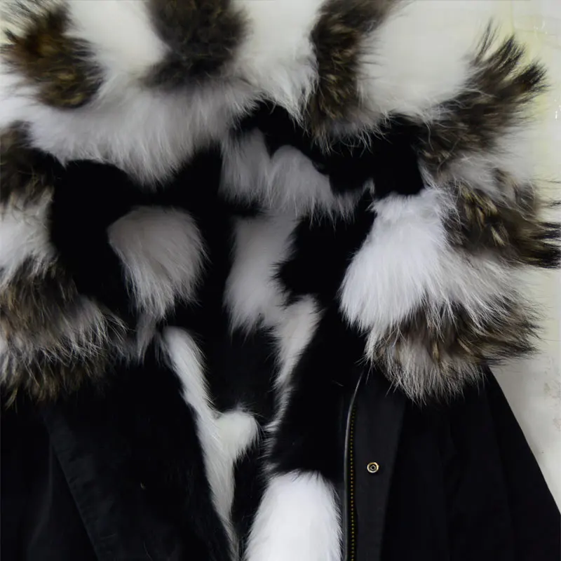 Мужская Черная парка черная и белая куртка в сетку | одежда