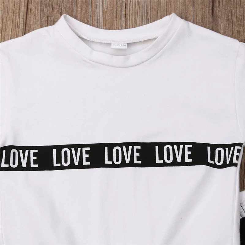 Новая модная детская одежда 2 предмета в комплекте для девочек комплекты одежды