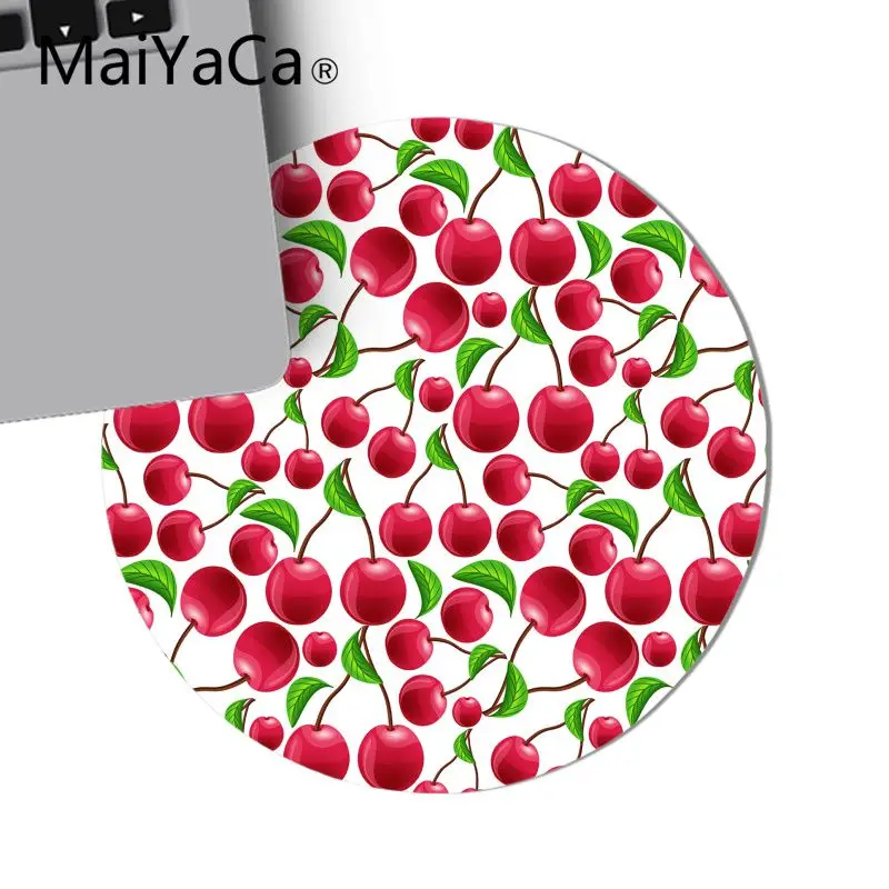 MaiYaCa мой любимый Вишневый фруктовый Удобный круглый коврик для мыши игровой