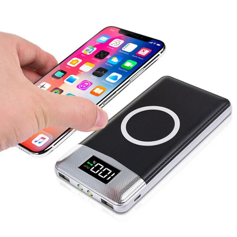 Беспроводное зарядное устройство Qi 20000 мАч для iphone X XR XS Max 8 Plus Samsung S10 S8 S7 Note 6 5 |