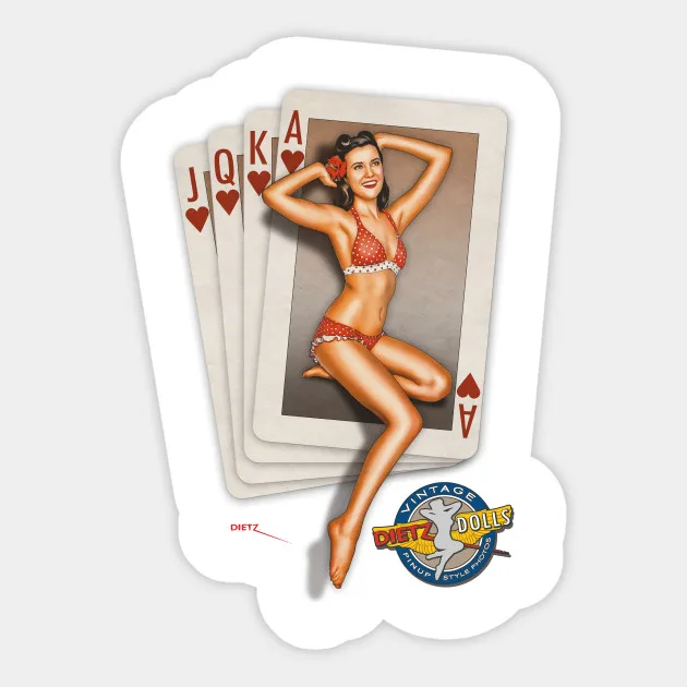 1 шт. Pinups-Ace в руке стикер Забавный мультфильм стикер водонепроницаемый для ноутбука автомобиля скейтборд багаж гитара мебель стикер